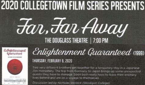 College Town Film series: "Enlightenment Guaranteed "